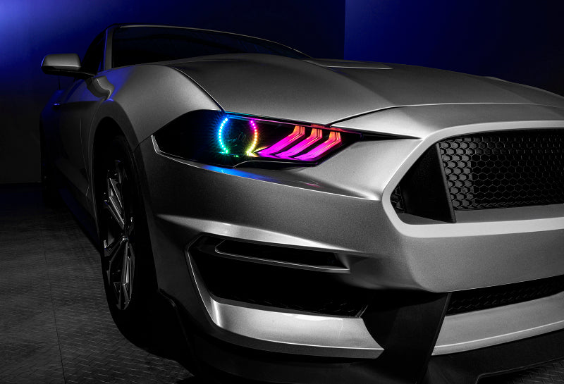 Load image into Gallery viewer, Oracle 18-21 Ford Mustang Dynamic DRL w/ Halo Kit & Sequential Turn Signal - ColorSHIFT