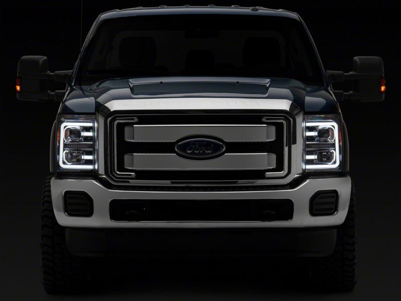Load image into Gallery viewer, Raxiom 11-16 Ford F-250 Super Duty LED Projector Headlights - Chrome Housing (Clear Lens)