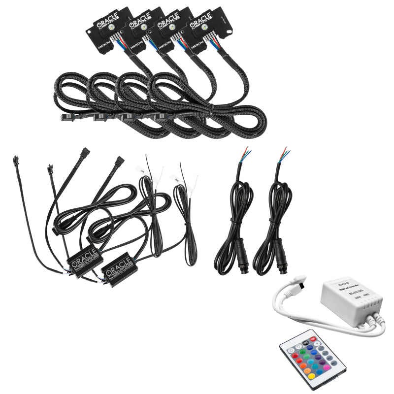 Load image into Gallery viewer, Oracle Jeep Wrangler JL/JT RGB+W Headlight DRL Kit - ColorSHIFT w/ Simple Controller