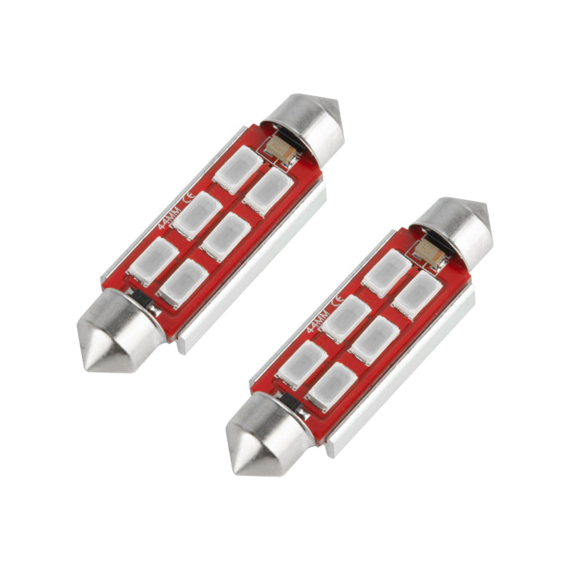 Load image into Gallery viewer, Oracle 44MM 6 LED 3-Chip Festoon Bulbs (Pair) - Red