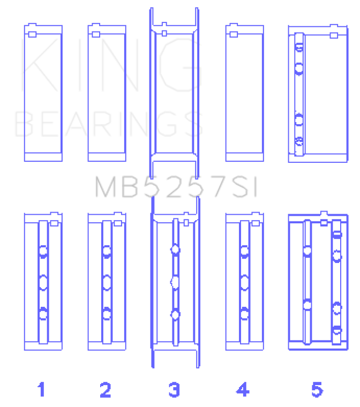 Load image into Gallery viewer, King Engine Bearings General Motors 379/V8 Ohv (Size STDX) Main Bearing Set