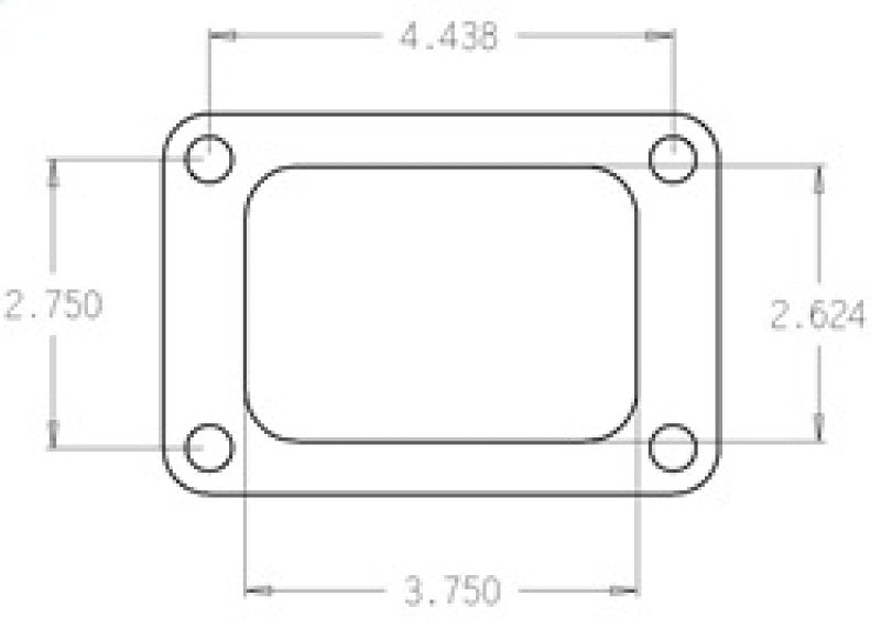 Load image into Gallery viewer, Cometic Garrett T6 .010in Rubber Coated Stainless Turbo Inlet Flange Gasket