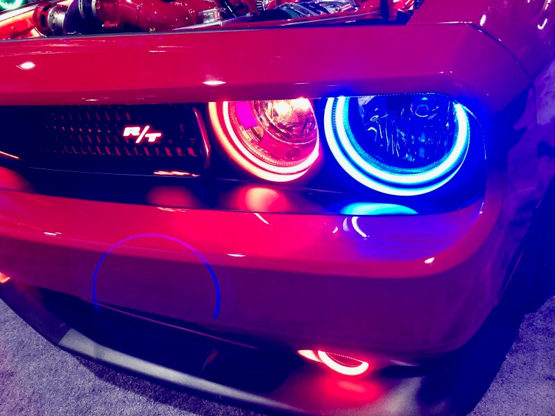 Load image into Gallery viewer, Oracle 08-14 Dodge Challenger Dynamic Surface Mount Headlight Halo Kit - - Dynamic