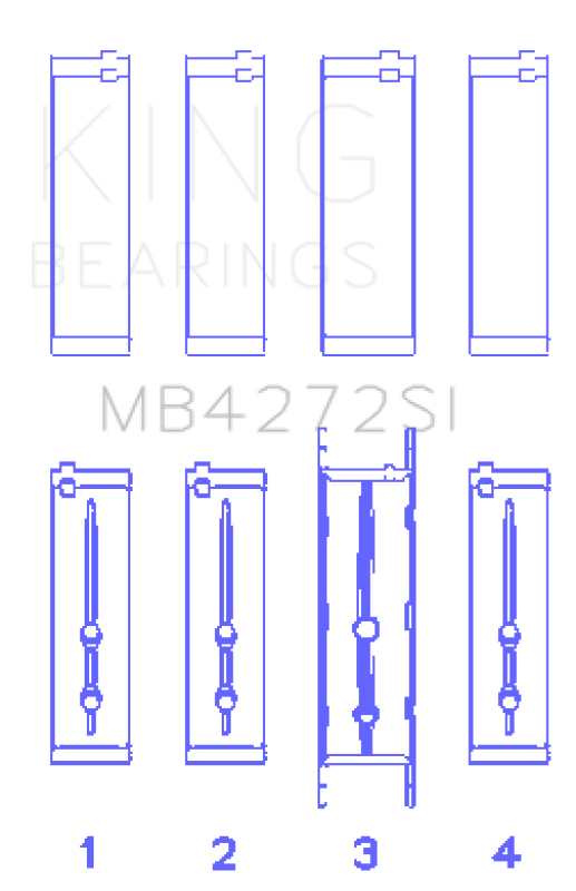 Load image into Gallery viewer, King Engine Bearings Holden Alloytec 175/190 (Size +0.50mm) Main Bearing Set