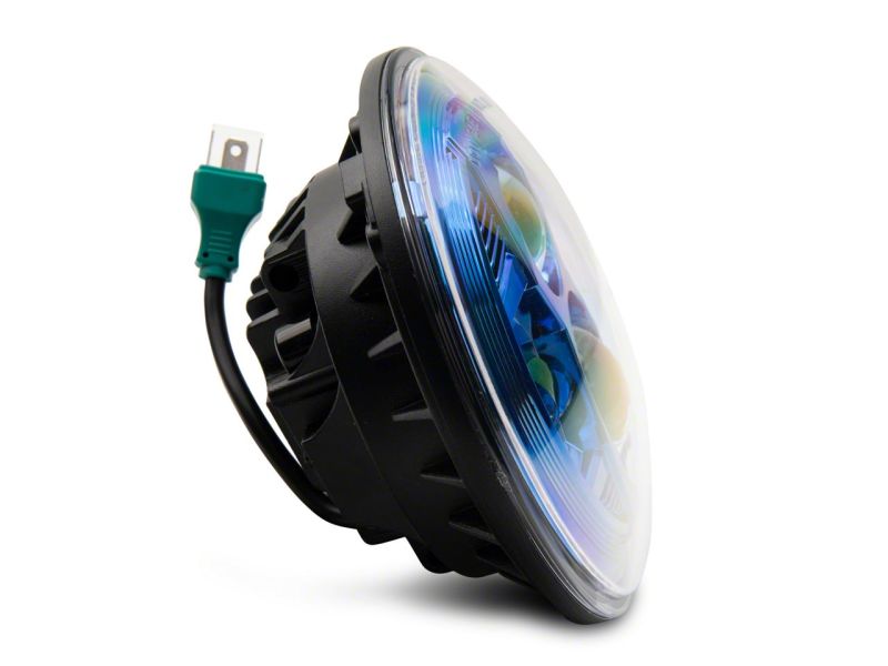 Load image into Gallery viewer, Raxiom 07-18 Jeep Wrangler JK 7-In LED Headlights- Blue Housing- Clear Lens