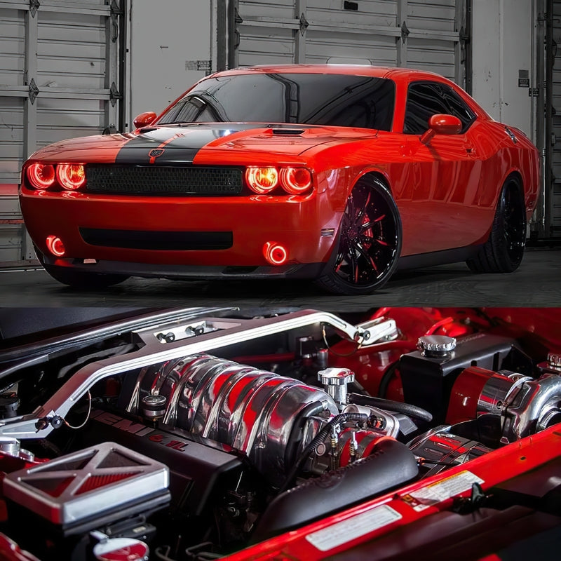 Load image into Gallery viewer, Oracle 0814 Dodge Challenger Dynamic Surface Mount Headlight/Fog Light Halo Kit COMBO