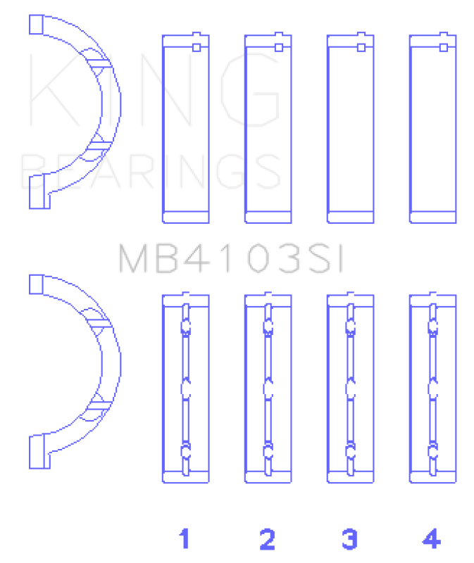 Load image into Gallery viewer, King Engine Bearings Chrysler 197 (Size +0.75mm) Main Bearing Set
