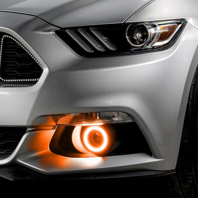 Load image into Gallery viewer, Oracle 15-17 Ford Mustang Dynamic RGB+A Projector Surface Mount Fog Light Halo Kit -