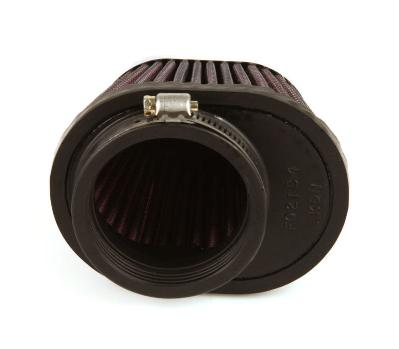 Load image into Gallery viewer, K&N Uni Chrome Oval Tapered Filter 2.125in FlgID x 4inB OL x 3inB OW x 3inT OL x 2inT OW x 2.75in H