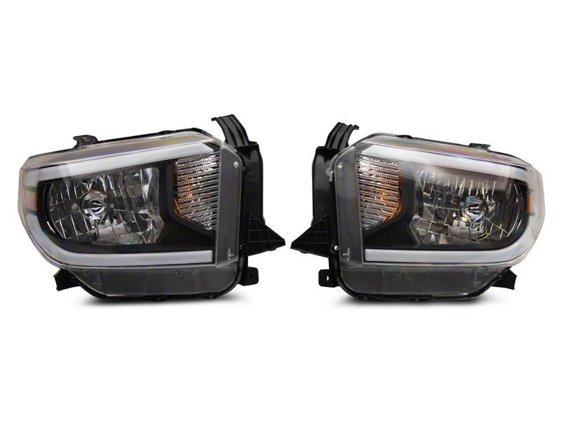 Load image into Gallery viewer, Raxiom 14-21 Toyota Tundra Axial Series Headlights w/ SEQL LED Bar- Black Housing (Clear Lens)
