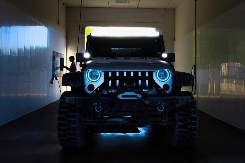 Load image into Gallery viewer, Oracle 7in High Powered LED Headlights - Black Bezel - ColorSHIFT 2.0