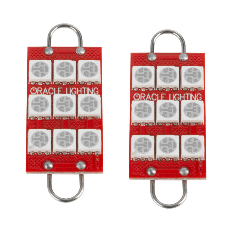 Load image into Gallery viewer, Oracle 44MM 6 LED 3 Chip - Loop Festoon Bulbs (Pair) - Red