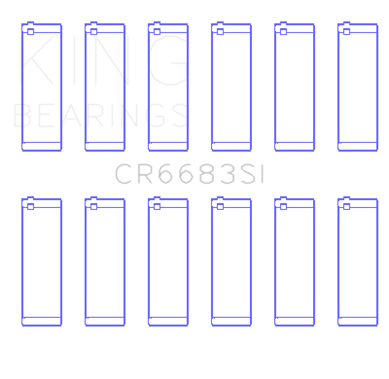 Load image into Gallery viewer, King Engine Bearings Chevrolet 262 (Od+.002in) (Size +0.25mm) Connecting Rod Bearing Set