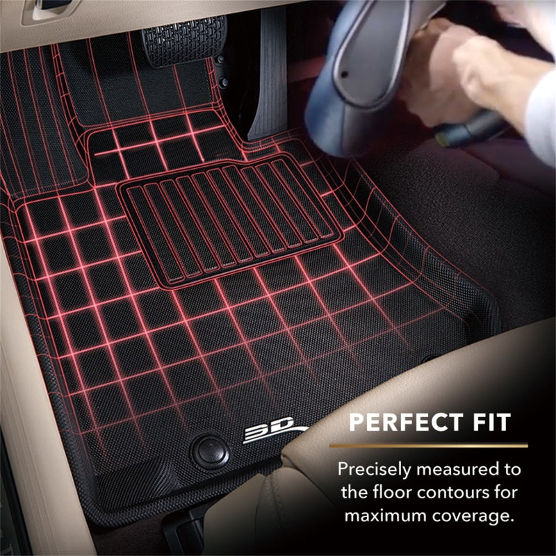 Load image into Gallery viewer, 3D MAXpider 2018-2020 Jeep Wrangler JL Unlimited Kagu 1st & 2nd Row Floormats - Black