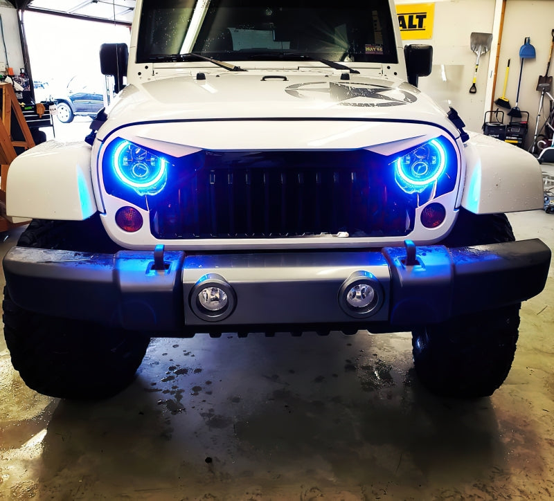 Load image into Gallery viewer, Oracle 7in High Powered LED Headlights - Black Bezel - ColorSHIFT No Controller