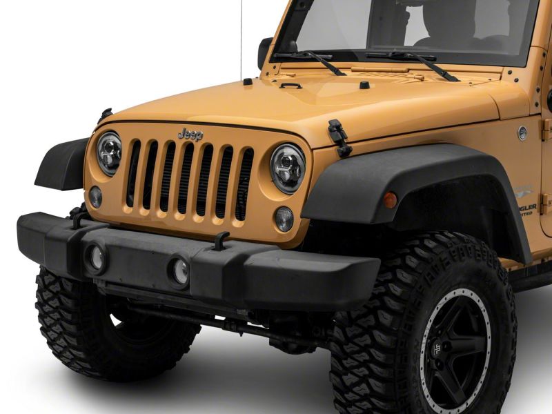 Load image into Gallery viewer, Raxiom 07-18 Jeep Wrangler JK Axial 7-In LED Headlights w/ DRL Turn Signals- Blk Housing (Clear)