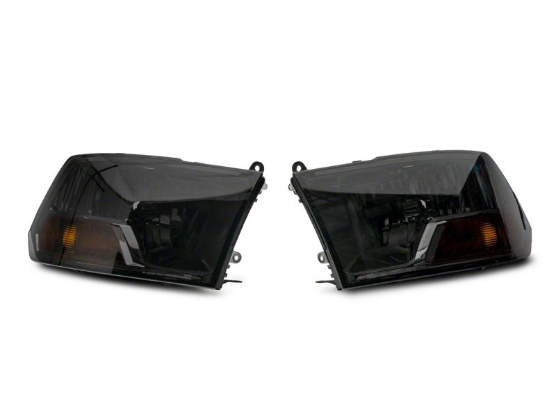 Load image into Gallery viewer, Raxiom 09-18 Dodge RAM 1500 Axial OEM Rep Headlights w/ Single Bulb- Chrome Housing (Smoked Lens)