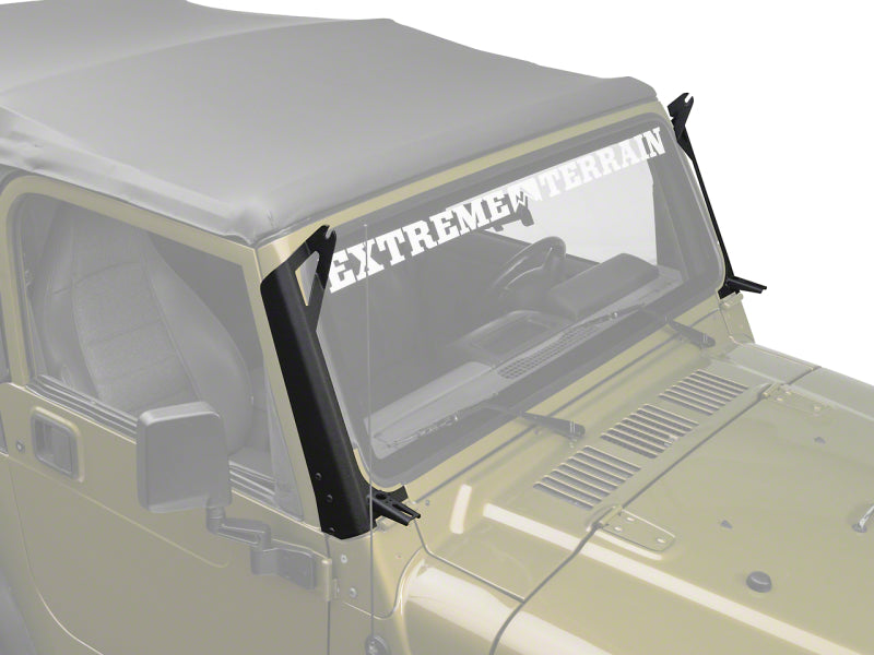 Load image into Gallery viewer, Raxiom 97-06 Jeep Wrangler TJ 50-In LED Light Bar Windshield Mount w/ Auxiliary Bracket