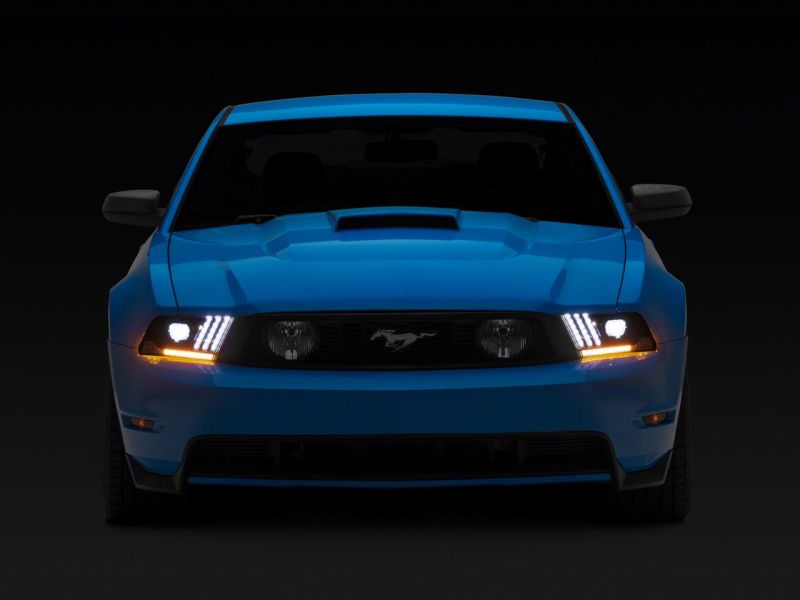Load image into Gallery viewer, Raxiom 10-12 Ford Mustang LED Projector Headlights SEQL Turn Signals- Blk Housing (Clear Lens)