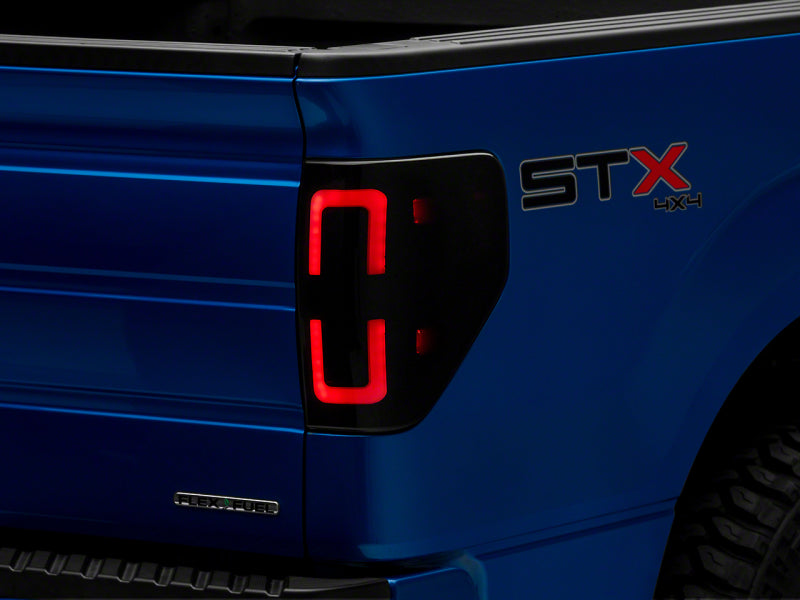 Load image into Gallery viewer, Raxiom 09-14 Ford F-150 Styleside Axial Series LED Tail Lights w/ Halo- Blk Housing (Smoked Lens)