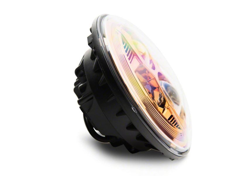 Load image into Gallery viewer, Raxiom 07-18 Jeep Wrangler JK 7-In LED Headlights Orange Housing- Clear Lens