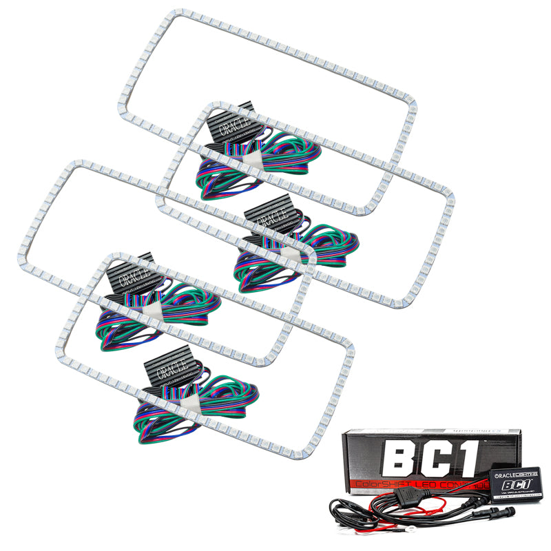 Load image into Gallery viewer, Oracle GMC Sierra 07-13 Halo Kit (New Square Ring Design) - ColorSHIFT w/ BC1 Controller