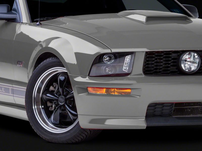 Load image into Gallery viewer, Raxiom 05-09 Ford Mustang Excluding GT500 LED Halo Projector Headlights- Black Housing (Clear Lens)