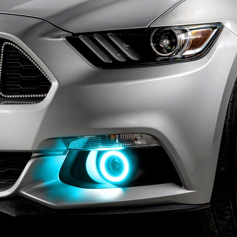 Load image into Gallery viewer, Oracle 15-17 Ford Mustang Dynamic RGB+A Projector Surface Mount Fog Light Halo Kit -