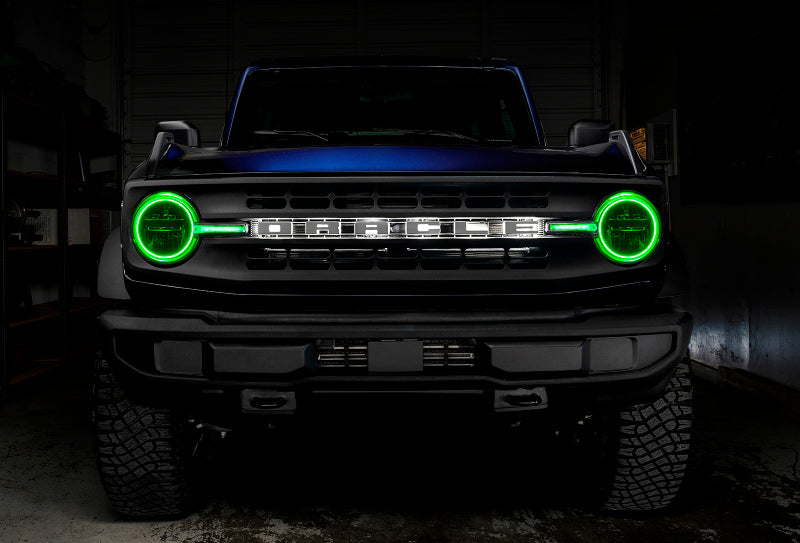 Load image into Gallery viewer, Oracle 21-22 Ford Bronco Headlight Halo Kit w/DRL Bar - Base Headlights -w/No Controller