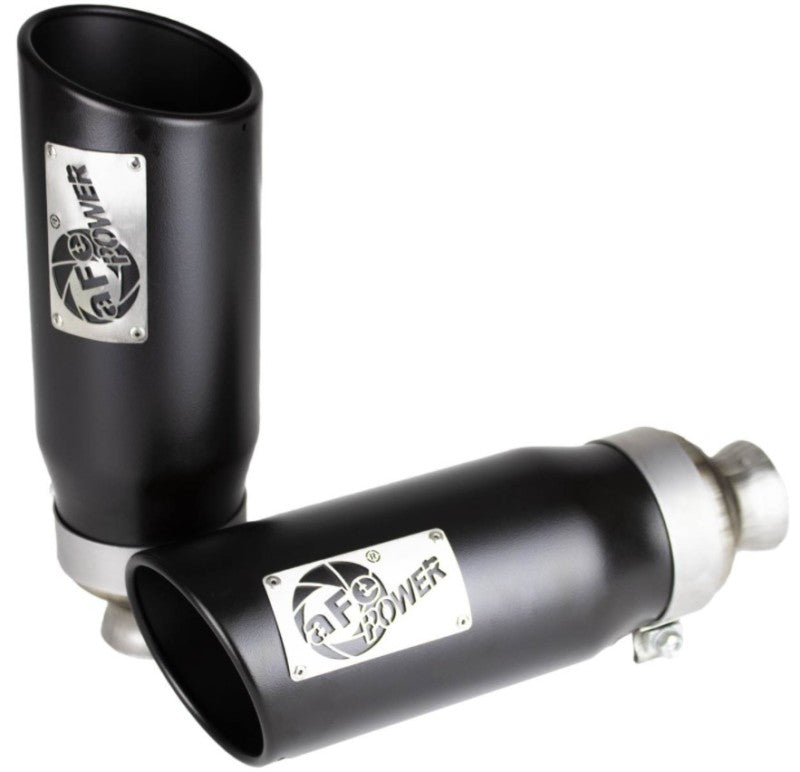 Load image into Gallery viewer, aFe MACH Force-XP 4-1/2in Steel OE Replacement Exhaust Tips - 2021+ Dodge Ram (5.7L V8) - Black