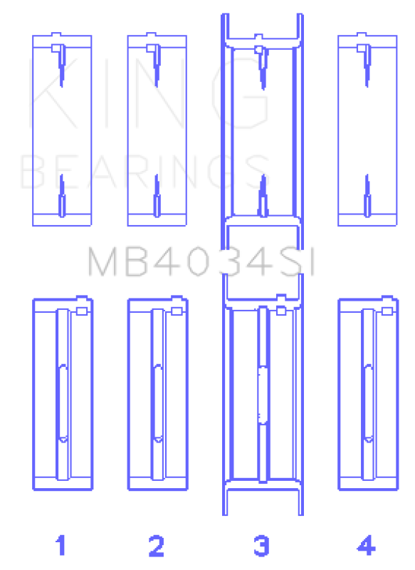 Load image into Gallery viewer, King Engine Bearings Ford 232 (Size +0.75mm) Main Bearing Set