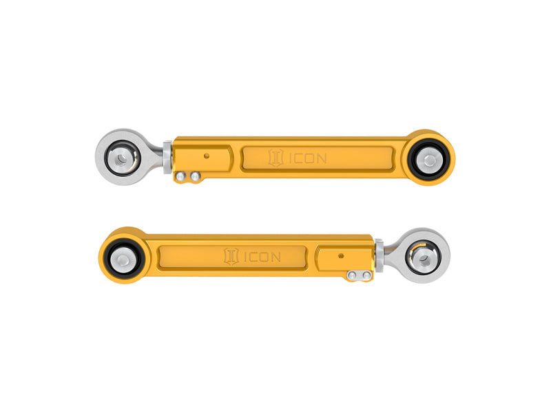 Load image into Gallery viewer, ICON 22-23 Toyota Tundra / 2024 Toyota Tacoma Billet Rear Upper Link Kit - Gold Anodized