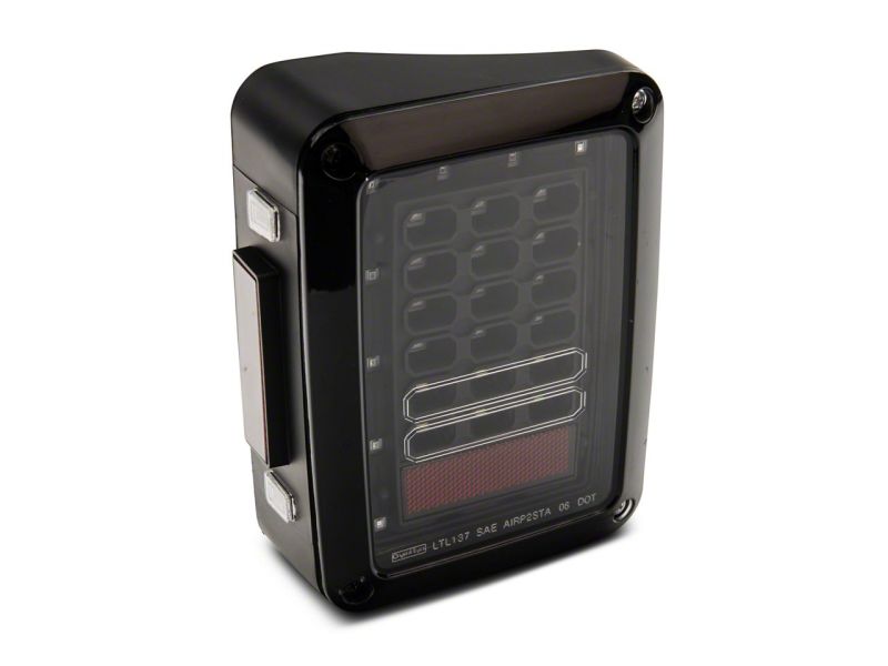 Load image into Gallery viewer, Raxiom 07-18 Jeep Wrangler JK Axial Series LED Tail Lights- Blk Housing (Clear Lens)