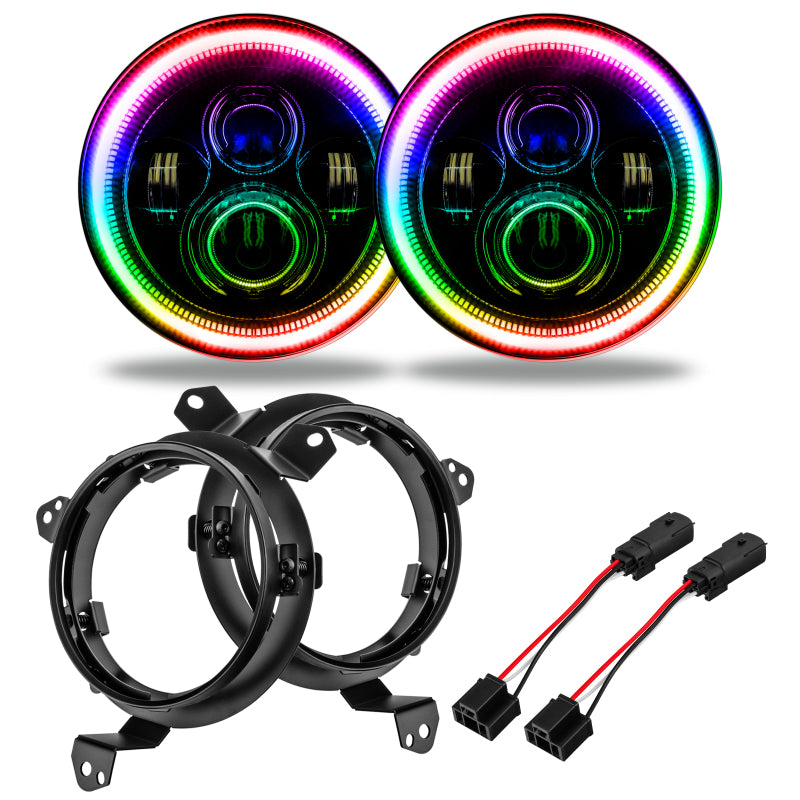Load image into Gallery viewer, Oracle Jeep Wrangler JL/JT 7in. High Powered LED Headlights (Pair) - w/o Controller