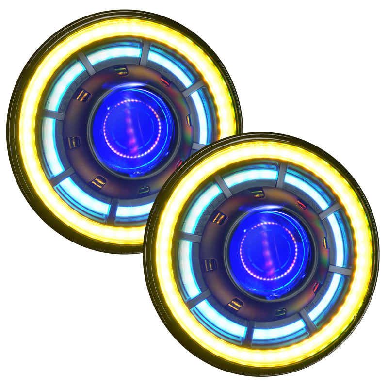 Load image into Gallery viewer, ORACLE Lighting 0718 Jeep Wrangler JK Oculus 7in ColorSHIFT Bi-LED Projector Headlights