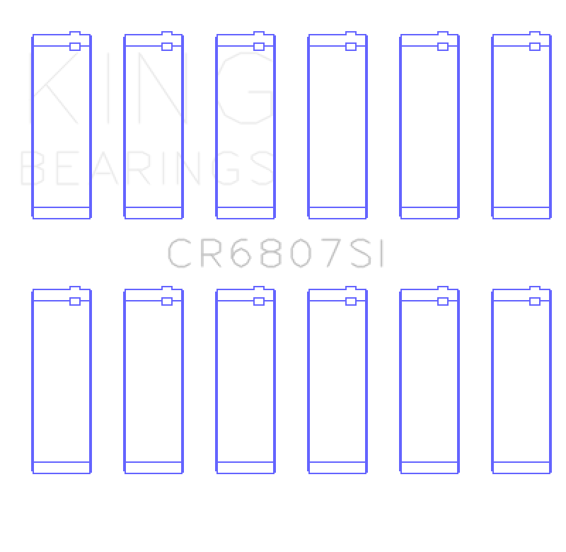 Load image into Gallery viewer, King Engine Bearings Ford V6 Triton/Ohv (Od+.002in) (Size +0.50mm) Connecting Rod Bearing Set