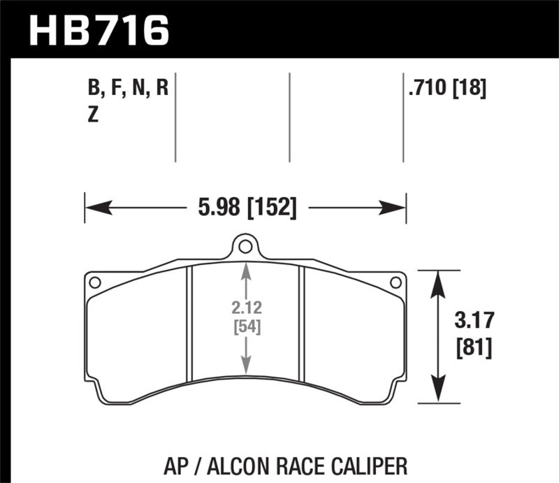 Load image into Gallery viewer, Hawk HPS Brake Pads w/ 0.710 Thickness - AP Racing Alcon
