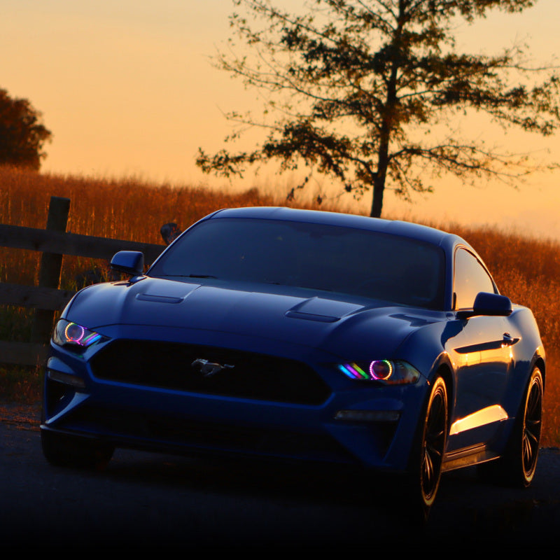 Load image into Gallery viewer, Oracle 18-21 Ford Mustang Dynamic DRL w/ Halo Kit & Sequential Turn Signal - ColorSHIFT