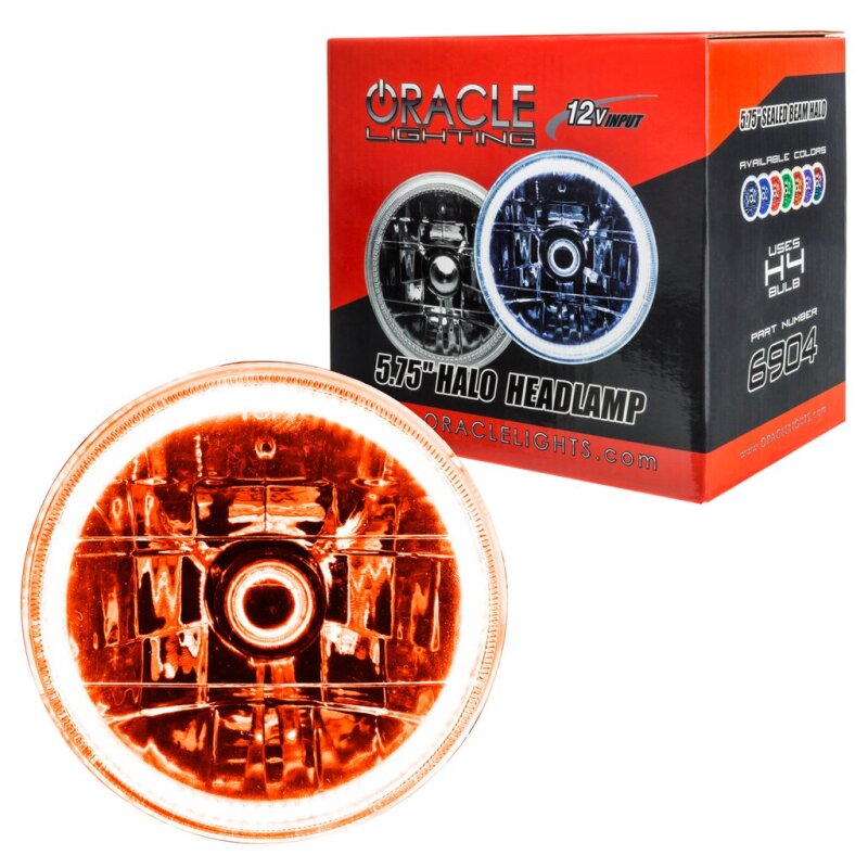 Load image into Gallery viewer, Oracle Pre-Installed Lights 5.75 IN. Sealed Beam - Amber Halo