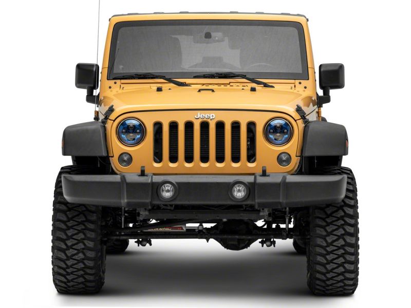 Load image into Gallery viewer, Raxiom 07-18 Jeep Wrangler JK 7-In LED Headlights- Blue Housing- Clear Lens