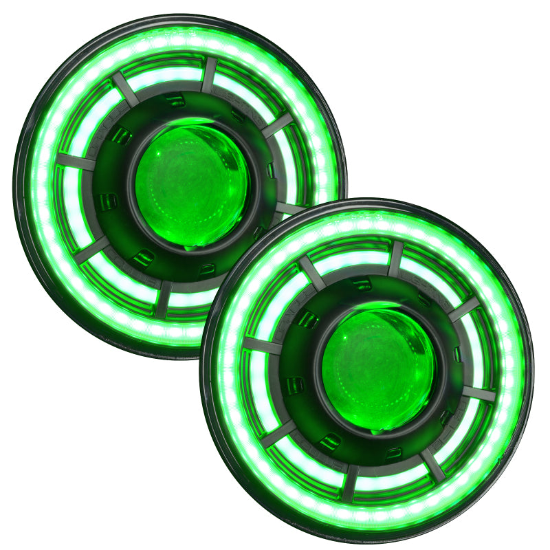 Load image into Gallery viewer, ORACLE Lighting 0718 Jeep Wrangler JK Oculus 7in ColorSHIFT Bi-LED Projector Headlights