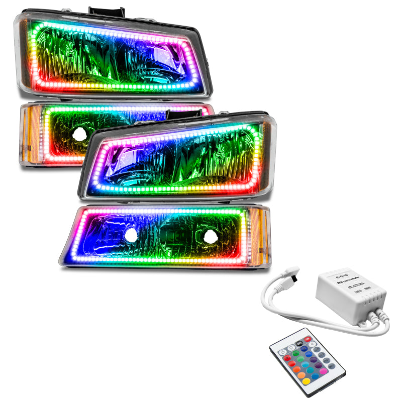 Load image into Gallery viewer, Oracle Chevy Silverado 03-06 Square Halo Kit - ColorSHIFT w/ Simple Controller