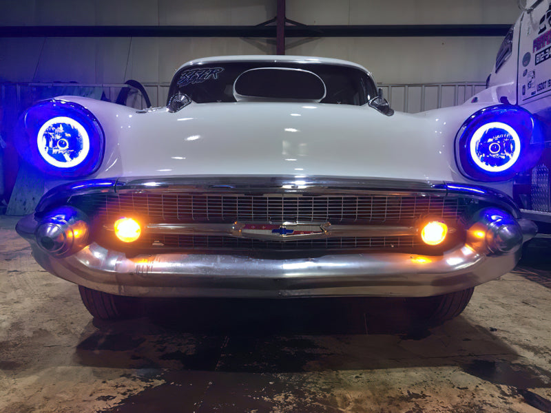 Load image into Gallery viewer, Oracle Pre-Installed Lights 7 IN. Sealed Beam - Blue Halo