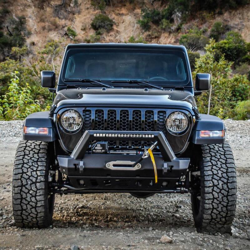 Load image into Gallery viewer, Westin 18-19 Jeep Wrangler JL Stubby Front Bumper - Textured Black
