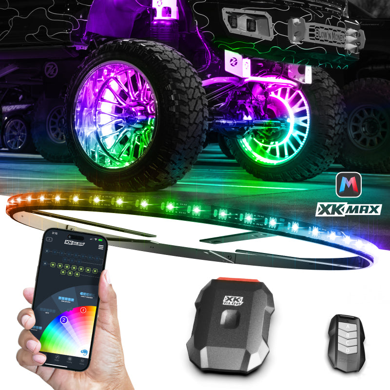 Load image into Gallery viewer, XK Glow XKmax RGBW Wheel Ring Light Kit