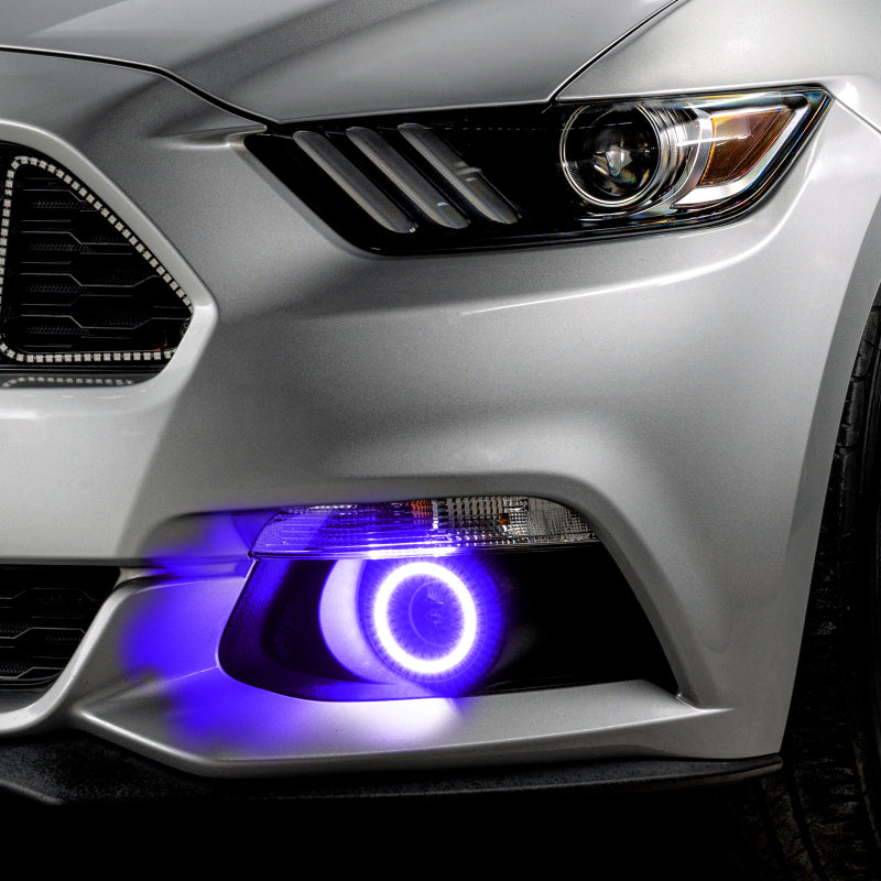 Load image into Gallery viewer, Oracle 15-17 Ford Mustang Dynamic RGB+A Projector Surface Mount Fog Light Halo Kit -