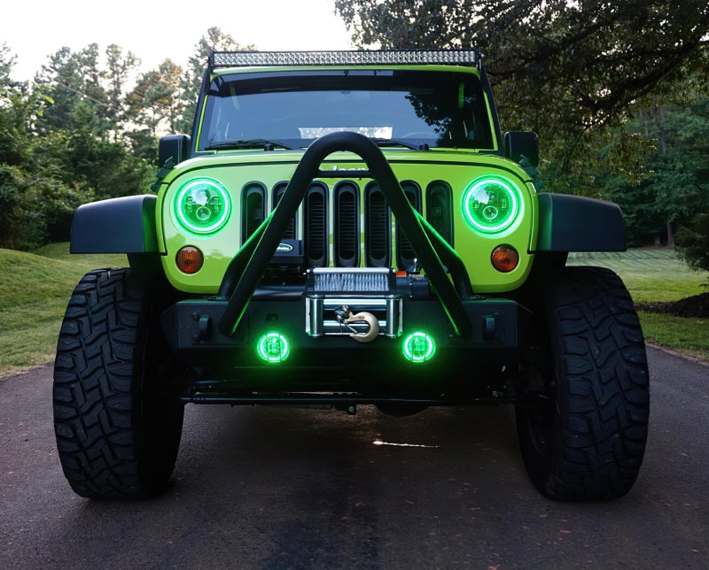 Load image into Gallery viewer, Oracle 7in High Powered LED Headlights - Black Bezel - ColorSHIFT No Controller