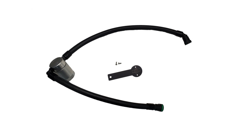 Load image into Gallery viewer, J&L 19-23 Chevy Silverado/GMC Sierra 1500 2.7L Passenger Side Oil Separator 3.0 - Clear Anodized