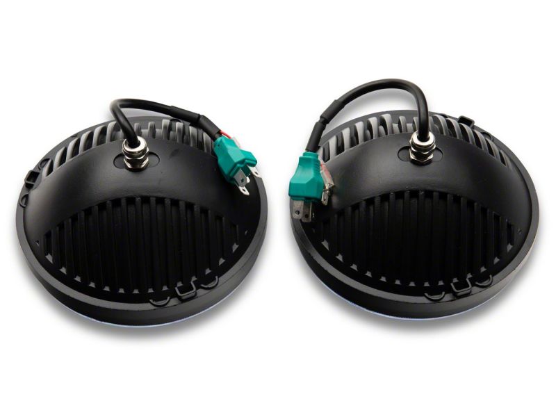 Load image into Gallery viewer, Raxiom 97-18 Jeep Wrangler TJ & JK Axial 7-In LED Headlights w/ DRL - Blk Housing (Clear Lens)