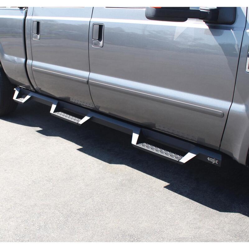 Load image into Gallery viewer, Westin 99-16 Ford F-250/350/450/550 CC (6.75ft Bed) HDX Drop Whl to Whl Nerf Step Bars - Text Blk